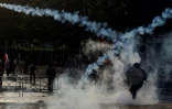 Affrontements entre policiers et manifestants Ă Santiago du Chili, le 4 novembre 2019