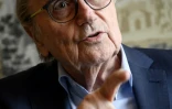 L'ancien président Sepp Blatter lors d'une interview à l'AFP le 28 mai 2019 à Zurich