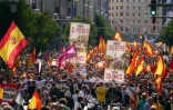 Une manifestation contre la gestion par le gouvernement espagnol de l'afflux de migrants à Ceuta, à Madrid, le 26 septembre 2026