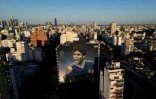 Fresque géante de Diego Maradona, le 10 mars 2025 à Buenos Aires