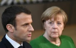 Emmanuel Macron et Angela Merkel le 23 février 2018 à Bruxelles