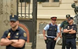 Police et guardia civil à Barcelone le 25 septembre 2017