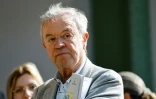 Antoine Gallimard, président des Editions Gallimard, assiste à la visite présidentielle au Festival du Livre de Paris, au Grand Palais, le 11 avril 2025