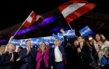 Le parti de la liberté FPÖ (extrême droite) célèbre sa victoire à Vienne, le 29 septembre 2024 en Autriche