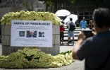 Des fleurs pour rendre hommage à Peter R. de Vries dans le centre d'Amsterdam, aux Pays-Bas, mort le 15 juillet 2021