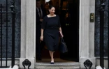 La ministre de l'Intérieur Priti Patel quittant Downing Street après un Conseil des ministres, Londres, le 27 octobre 2021