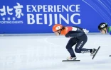 Dutch skater Suzanne Schulting competes at a test event in Beijing