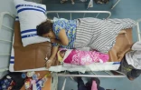 Dinar, le 6 octobre 2018 sur le navire-hôpital où elle a pu donner naissance à sa fille après le terrible séisme doublé d'un tsunami qui a frappé la ville de Palu sur l'île des Célèbes en Indonésie