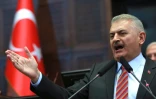 Le Premier ministre turc Binali Yildirim, lors d'une réunion politique à Ankara, le 16 août 2016