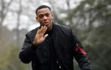 L'attaquant français Anthony Martial à son arrivée à Clairefontaine, le 19 mars 2018