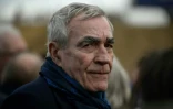 Pierre-Yves Revol, président du groupe pharmaceutique Pierre-Fabre et patron du club de rugby Castres Olympique, lors de la mobilisation pour la reprise du chantier de l'A9, le 8 mars 2025 à Castres 