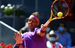 Rafael Nadal face à Alexander Zverev au Masters 1000 de Madrid, le 7 mai 2021