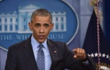 Barack Obama lors de sa dernière conférence de presse le 18 janvier 2017 à Washington