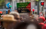 Manifestation à Fort-de-France, en Martinique, le 27 février 2021 contre la menace de prescription dans le dossier du chlordécone