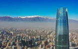 Pollution atmosphérique au-dessus de Santiago du Chili, le 3 août 2023