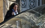 L'ambassadeur de France en Russie, Sylvie Bermann, quitte le minstère russe des Affaires étrangères, le 30 mars 2018 à Moscou