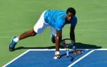 Gaël Monfils face au Chypriote Marcos Baghdatis en 8e de finale de l'US Open, le 4 septembre 2016 à New York