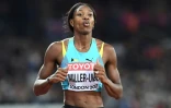 La Bahaméenne Shaunae Miller-Uibo à l'issue de sa demi-finale du 400 m aux Mondiaux, le 7 août 2017 ) Londres
