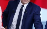 Le journaliste David Pujadas sur le plateau de "L'émission politique", le 18 mai 2017 à Saint-Cloud