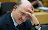 Pierre Moscovici, commissaire européen aux Affaires économiques, lors d'un meeting à Bruxelles le 7 mars 2016