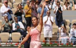 La Bélarusse Aryna Sabalenka a battu l'Ukrainienne Marta Kostyuk au premier tour de Roland-Garros le 28 mai 2023 à Paris

