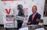 Arrivée de forces anti-émeutes zimbabwéennes, le 3 août 2018 avant une conférence de presse à Harare du leader de l'opposition Nelson Chamisa