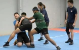 Un groupe pratiquant le kabbadi le 23 mai 2022 à Hong Kong