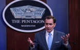Photo d'archives prise le 1er janvier 2022 montrant le porte-parole du Pentagone John Kirby lors d'un point de presse à Washington
