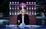 Marine Le Pen sur le plateau de TF1 le 25 avril 2017, à Boulogne-Billancourt