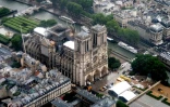Photo aérienne prise de Notre-Dame de Paris, le 12 juin 2019