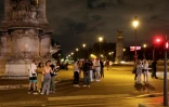 Les Invalides à Paris, dans la nuit du 11 au 12 juin 2021, après la fête dispersée par la police