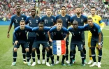 Le 11 titulaire de l'équipe de France avant la finale du Mondial face à la Croatie, le 15 juillet 2018 à Moscou