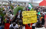 Manifestants à Lagos, au Nigeria, le 19 octobre 2020