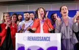 Nathalie Loiseau applaudit après l'annonce des résultats aux Européennes, le 26 mai 2019 à la Mutualité à Paris