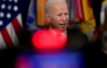 Le président américain Joe Biden lors d'un déplacement dédié à la santé des vétérans, à Fort Worth au Texas, le 8 mars 2022