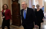 Le chef de la majorité républicaine au Sénat, Mitch McConnell arrive au Capitole le 19 décembre 2019