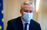 Le ministre de l'Economie Bruno Le Maire lors d'une réunion avec les représentants de la grande distribution, du commerce et du commerce en ligne pour étudier un report du "Black Friday", le 20 novembre 2020 à Paris