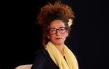 La dissidente irano-américaine en exil Masih Alinejad lors d'une conférence à Washington le 20 septembre 2024