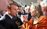 Une femme interpelle le président Emmanuel Macron au salon de l'Agriculture à Paris, le 24 février 2018