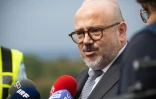Le ministre de l'Intérieur belge, Bernard Quintin, lors d'une conférence de presse au sujet de l'incendie de forêt dans la réserve naturelle des Hautes Fagnes, près de Spa en Belgique, le 19 août 2026