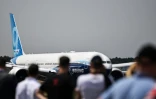 Un Boeing 777X prséenté au salon de Farnborough, le 18 juillet 2022 