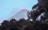 L'éruption du Volcan de Feu vue d'Escuintla, au Guatemala, le 4 juin 2018 