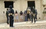 Photo diffusée par l'agence de presse officielle syrienne Sana, le 23 juin 2025, d'une opération de sécurité à Damas au lendemain d'un attentat-suicide contre une église orthodoxe