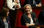 La cheffe de file du Rassemblement national (RN) Marine Le Pen à l'Assemblée nationale, le 14 octobre 2025 à Paris