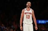 Joakim Noah avec les New York Knicks en NBA contre les Memphis Grizzlies au Madison Square Garden de New York le 29 octobre 2016 