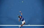 Le Serbe Novak Djokovic lors de la finale de l'Open d'Australie face à l'Espagnol Rafael Nadal, à Melbourne, le 27 janvier 2019