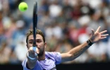 Stan Wawrinka lors de son duel face à Milos Raonic, au 2e tour de l'Open d'Australie, à Melbourne, le 17 janvier 2019