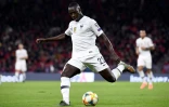 Le défenseur français Benjamin Mendy pendant la rencontre de qualifications à l'Euro-2020 entre l'Albanie et la France le 17 novembre 2019 à Tirana