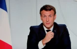 Le président français Emmanuel Macron lors d'une allocution télévisée à Paris pour annoncer le reconfinement du pays le 28 octobre 2020