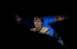 La chancelière allemande Angela Merkel participe à un meeting électoral à Stralsund, nord-est de l'Allemagne, le 21 septembre 2021
